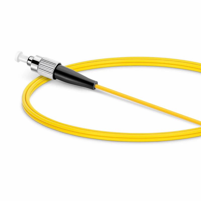 1m (3ft) Fiber Patch Cable, 1 Fiber, FC APC Simplex to FC UPC Simplex, Single Mode (OS2), Riser (OFNR), 2.0mm, Tight-Buffered, Yellow
