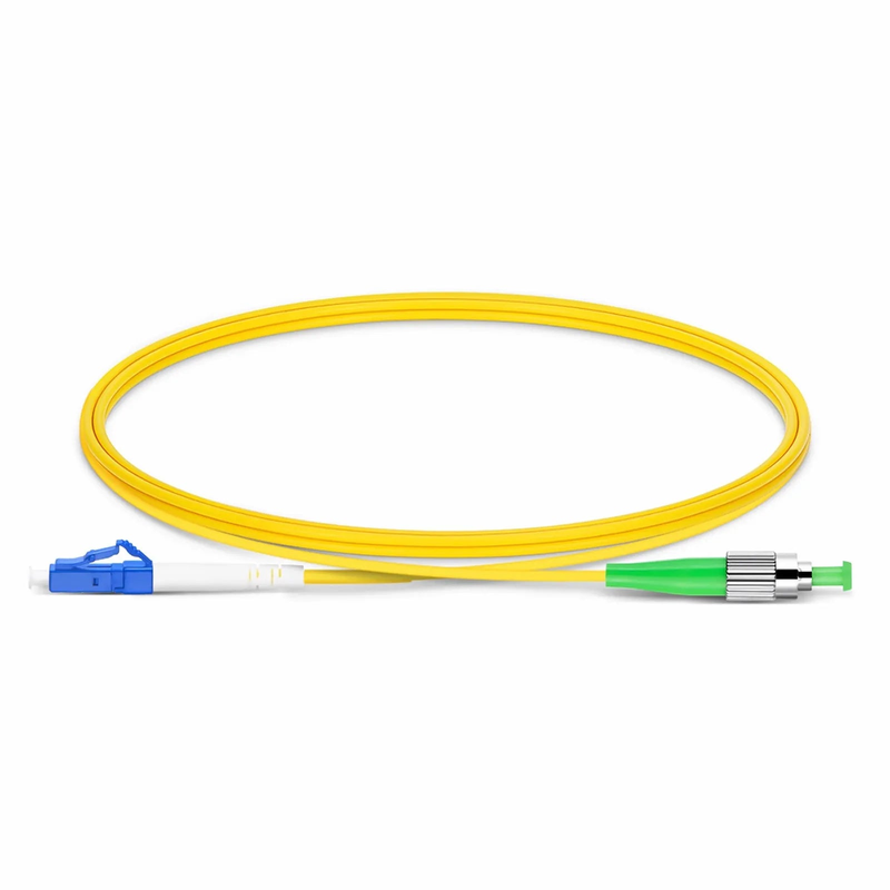 1m (3ft) Fiber Patch Cable, 1 Fiber, LC UPC Simplex to FC APC Simplex, Single Mode (OS2), Riser (OFNR), 2.0mm, Tight-Buffered, Yellow