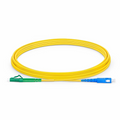 3m (10ft) Fiber Patch Cable, 1 Fiber, LC APC Simplex to SC UPC Simplex, Single Mode (OS2), Riser (OFNR), 2.0mm, Tight-Buffered, Yellow