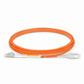 2m (7ft) Fiber Patch Cable, 2 Fibers, LC UPC Duplex to SC UPC Duplex, Multimode (OM2), Riser (OFNR), 2.0mm, Tight-Buffered, Orange