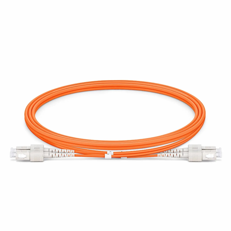 1m (3ft) Fiber Patch Cable, 2 Fibers, G.651, SC UPC Duplex to SC UPC Duplex, Multimode (OM1), Riser (OFNR), 2.0mm, Tight-Buffered, Orange
