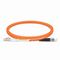 1m (3ft) Fiber Patch Cable, 2 Fibers, G.651, LC UPC Duplex to ST UPC, Multimode (OM1), Riser (OFNR), 2.0mm, Tight-Buffered, Orange
