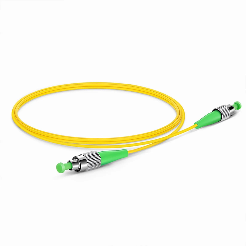 1m (3ft) Fiber Patch Cable, 1 Fiber, FC APC Simplex to FC APC Simplex, Single Mode (OS2), Riser (OFNR), 2.0mm, Tight-Buffered, Yellow