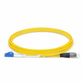 2m (7ft) Fiber Patch Cable, 2 Fibers, LC UPC Duplex to FC UPC, Single Mode (OS2), Riser (OFNR), 2.0mm, Tight-Buffered, Yellow