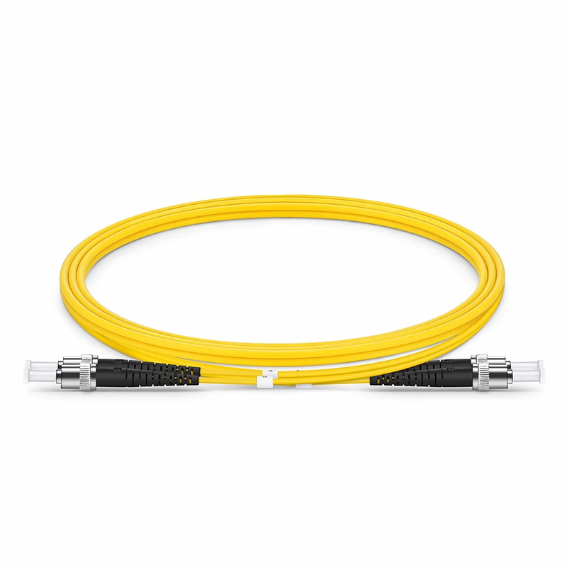 1m (3ft) Fiber Patch Cable, 2 Fibers, ST UPC to ST UPC, Single Mode (OS2), Riser (OFNR), 2.0mm, Tight-Buffered, Yellow