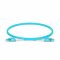 1m (3ft) Fiber Patch Cable, 2 Fibers, LC UPC Duplex to LC UPC Duplex Switchable Clip Uniboot, Multimode (OM4), Riser (OFNR), 2.0mm, Aqua