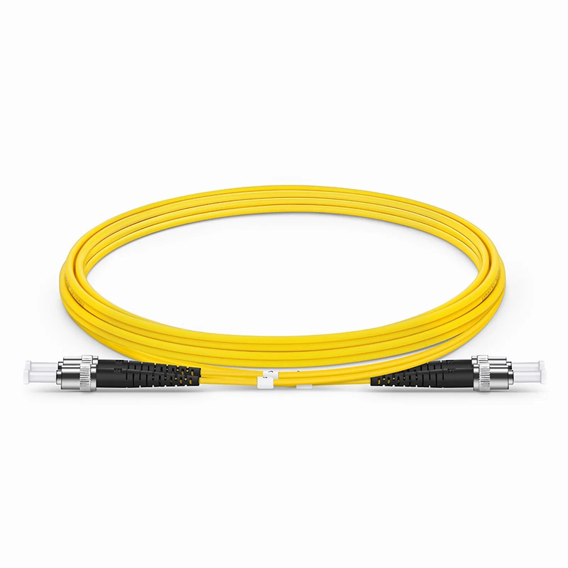 2m (7ft) Fiber Patch Cable, 2 Fibers, ST UPC to ST UPC, Single Mode (OS2), Riser (OFNR), 2.0mm, Tight-Buffered, Yellow