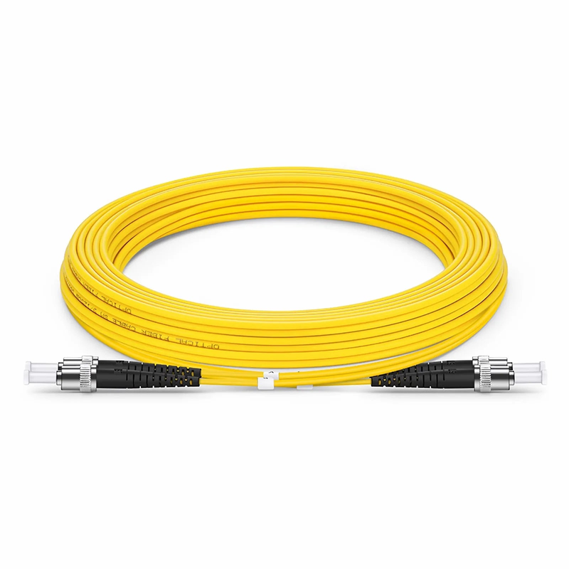 5m (16ft) Fiber Patch Cable, 2 Fibers, ST UPC to ST UPC, Single Mode (OS2), Riser (OFNR), 2.0mm, Tight-Buffered, Yellow