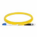 2m (7ft) Fiber Patch Cable, 2 Fibers, LC UPC Duplex to ST UPC, Single Mode (OS2), Riser (OFNR), 2.0mm, Tight-Buffered, Yellow