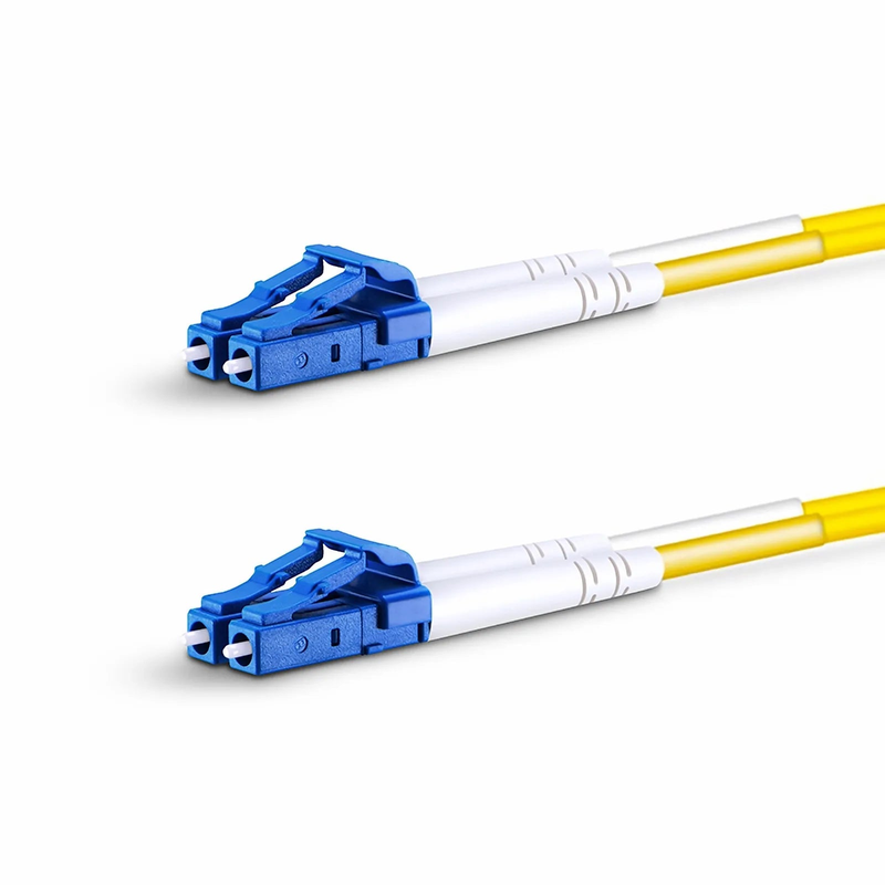 1m (3ft) Fiber Patch Cable, 2 Fibers, LC UPC Duplex to LC UPC Duplex, Single Mode (OS2), Riser (OFNR), 2.0mm, Tight-Buffered, Yellow, 10 Pcs/Pack
