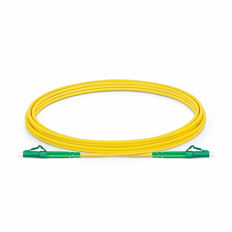 3m (10ft) Fiber Patch Cable, 1 Fiber, LC APC Simplex to LC APC Simplex, Single Mode (OS2), Riser (OFNR), 2.0mm, Tight-Buffered, Yellow, 10 Pcs/Pack