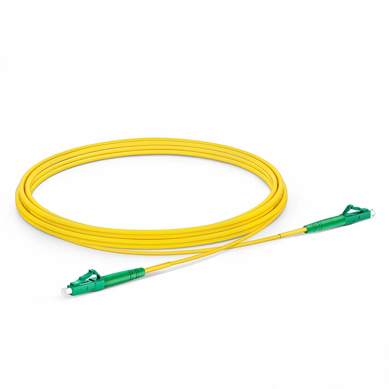 3m (10ft) Fiber Patch Cable, 1 Fiber, LC APC Simplex to LC APC Simplex, Single Mode (OS2), Riser (OFNR), 2.0mm, Tight-Buffered, Yellow, 10 Pcs/Pack