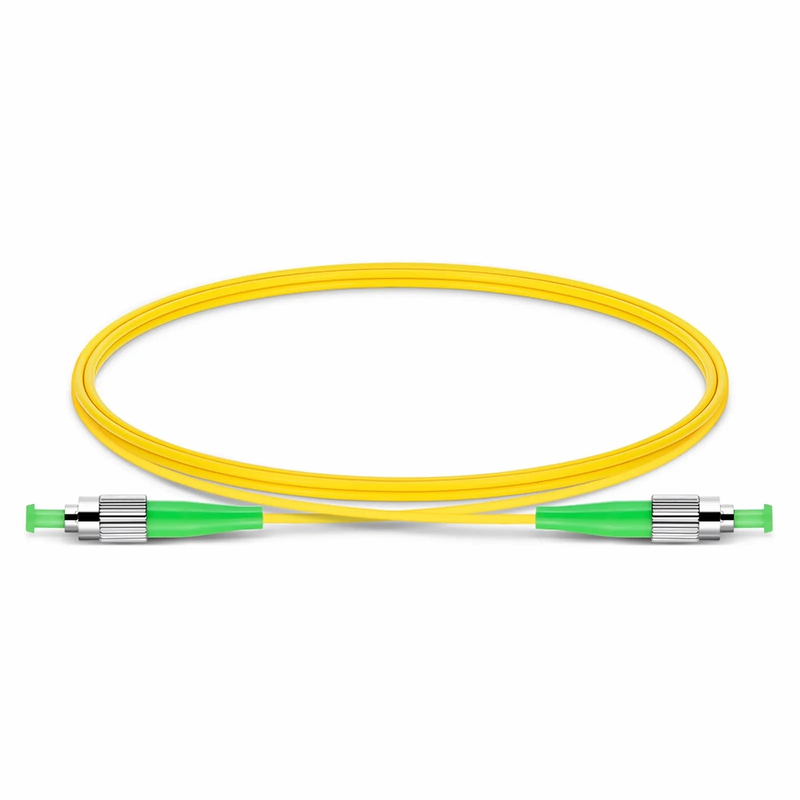 1m (3ft) Fiber Patch Cable, 1 Fiber, FC APC Simplex to FC APC Simplex, Single Mode (OS2), Riser (OFNR), 2.0mm, Tight-Buffered, Yellow