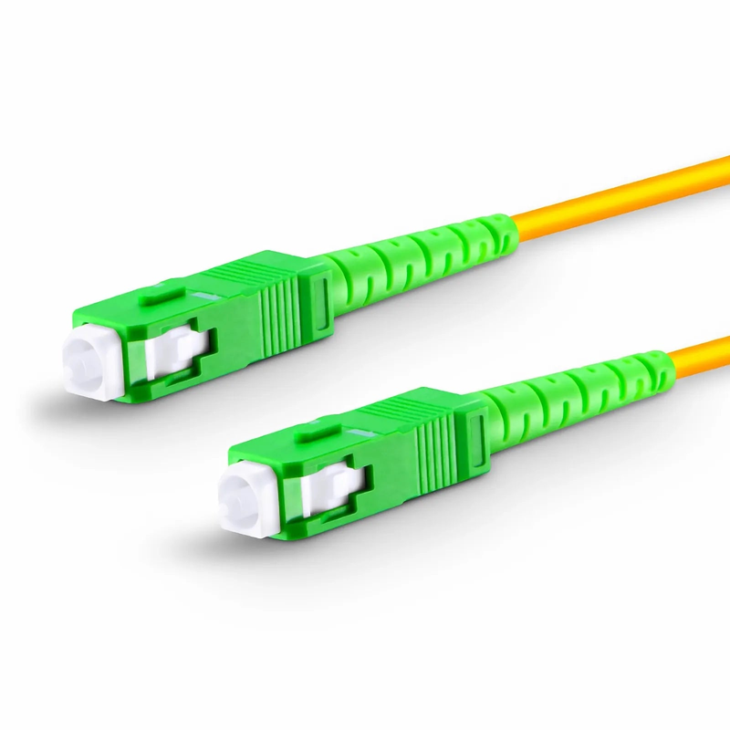 1m (3ft) Fiber Patch Cable, 1 Fiber, SC APC Simplex to SC APC Simplex, Single Mode (OS2), Riser (OFNR), 2.0mm, Tight-Buffered, Yellow