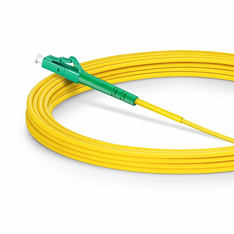 5m (16ft) Fiber Patch Cable, 1 Fiber, LC APC Simplex to SC APC Simplex, Single Mode (OS2), Riser (OFNR), 2.0mm, Tight-Buffered, Yellow