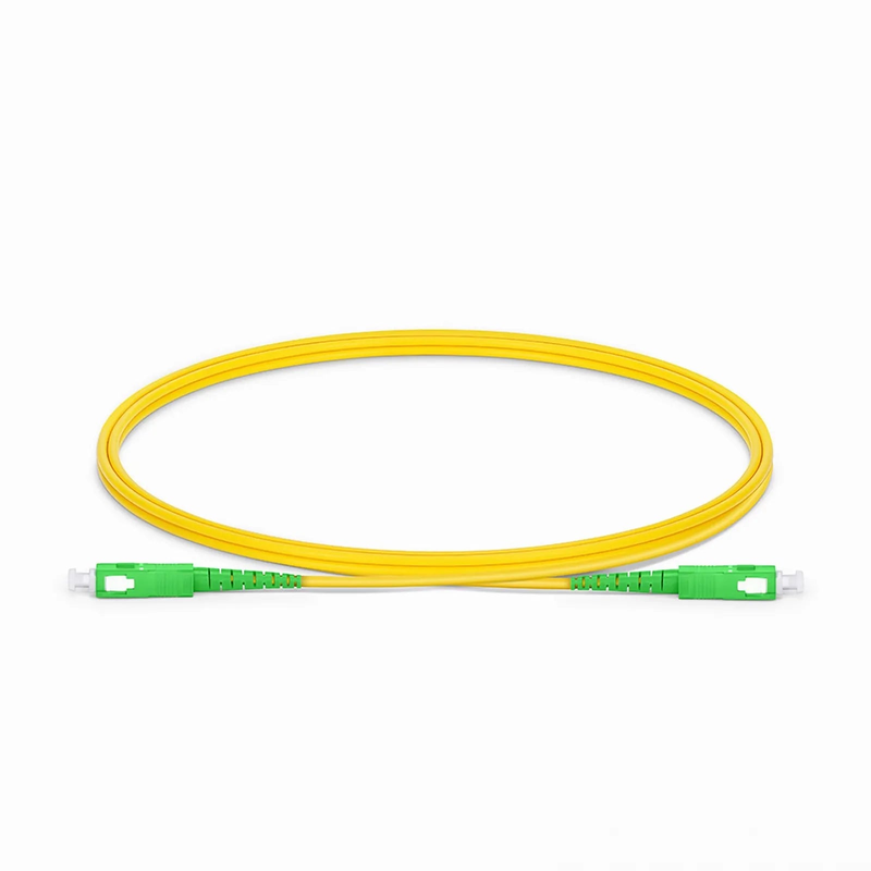 1m (3ft) Fiber Patch Cable, 1 Fiber, SC APC Simplex to SC APC Simplex, Single Mode (OS2), Riser (OFNR), 2.0mm, Tight-Buffered, Yellow
