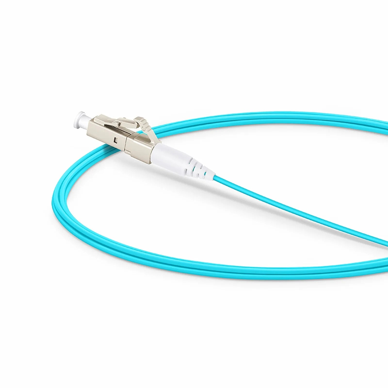 2m (7ft) Fiber Patch Cable, 1 Fiber, LC UPC Simplex to LC UPC Simplex, Multimode (OM4), Riser (OFNR), 1.2mm, Tight-Buffered, Aqua