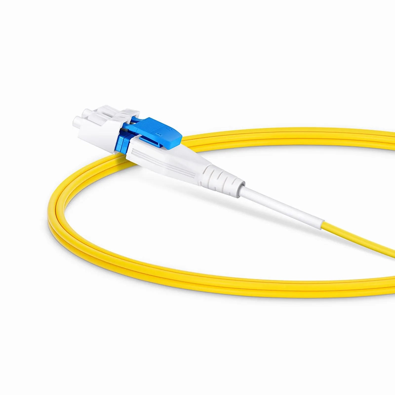 1m (3ft) Fiber Patch Cable, 2 Fibers, LC UPC Duplex to LC UPC Duplex Flat Clip Uniboot, Single Mode (OS2), Riser (OFNR), 2.0mm, Yellow