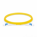 3m (10ft) Fiber Patch Cable, 2 Fibers, LC UPC Duplex to LC UPC Duplex Flat Clip Uniboot, Single Mode (OS2), Riser (OFNR), 2.0mm, Yellow