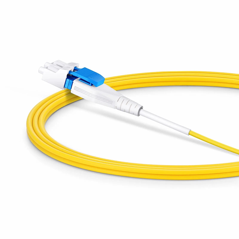 2m (7ft) Fiber Patch Cable, 2 Fibers, LC UPC Duplex to LC UPC Duplex Flat Clip Uniboot, Single Mode (OS2), Riser (OFNR), 2.0mm, Yellow