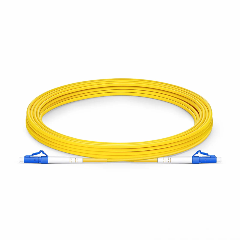5m (16ft) Fiber Patch Cable, 1 Fiber, G.657.A2, LC UPC Simplex to LC UPC Simplex, Single Mode (OS2), Riser (OFNR), 2.0mm, Tight-Buffered, Yellow