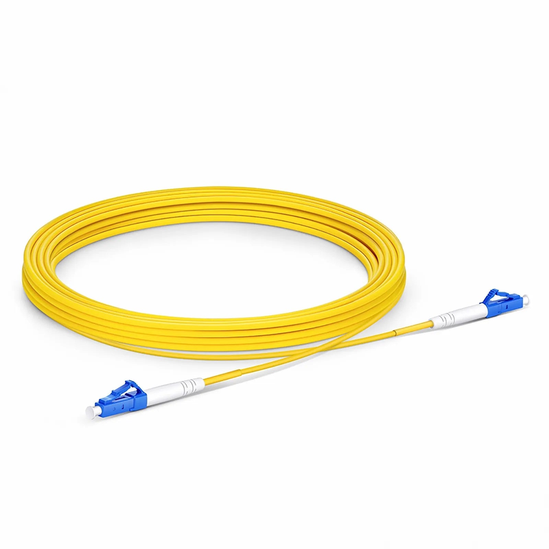 5m (16ft) Fiber Patch Cable, 1 Fiber, G.657.A2, LC UPC Simplex to LC UPC Simplex, Single Mode (OS2), Riser (OFNR), 2.0mm, Tight-Buffered, Yellow