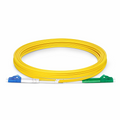 3m (10ft) Fiber Patch Cable, 2 Fibers, LC UPC Duplex to LC APC Duplex, Single Mode (OS2), Riser (OFNR), 2.0mm, Tight-Buffered, Yellow