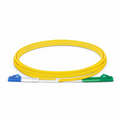 2m (7ft) Fiber Patch Cable, 2 Fibers, LC UPC Duplex to LC APC Duplex, Single Mode (OS2), Riser (OFNR), 2.0mm, Tight-Buffered, Yellow