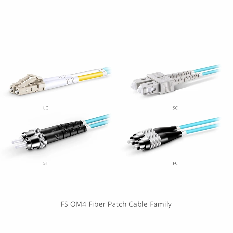 5m (16ft) Fiber Patch Cable, 2 Fibers, Ultra Low Loss, LC UPC Duplex to LC UPC Duplex, Multimode (OM4), Riser (OFNR), 2.0mm, Typical 0.08dB IL, Tight-Buffered, Aqua