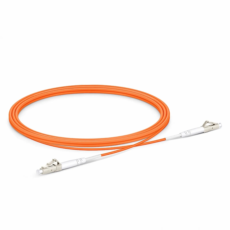 2m (7ft) Fiber Patch Cable, 1 Fiber, G.651, LC UPC Simplex to LC UPC Simplex, Multimode (OM1), Riser (OFNR), 2.0mm, Tight-Buffered, Orange
