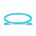 2m (7ft) Fiber Patch Cable, 2 Fibers, LC UPC Duplex to LC UPC Duplex Switchable Clip Uniboot, Multimode (OM3), Riser (OFNR), 2.0mm, Aqua