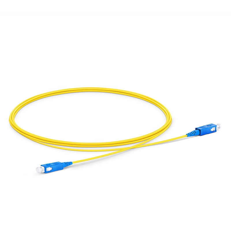 2m (7ft) Fiber Patch Cable, 1 Fiber, SC UPC Simplex to SC UPC Simplex, Single Mode (OS2), Riser (OFNR), 1.2mm, Tight-Buffered, Yellow