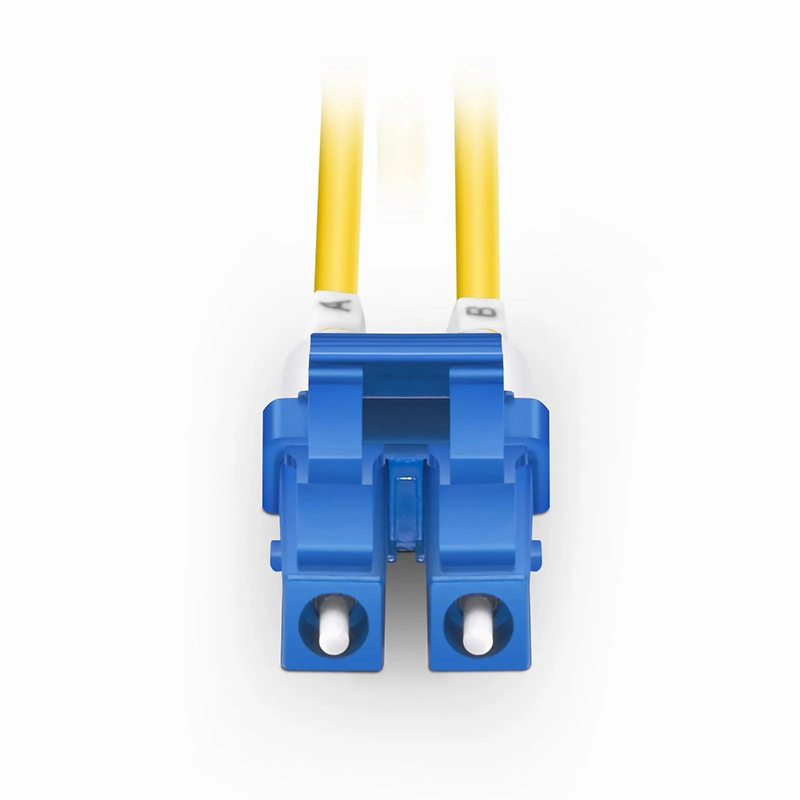 1m (3ft) Fiber Patch Cable, 2 Fibers, Short Boot, LC UPC Duplex to LC UPC Duplex, Single Mode (OS2), Riser (OFNR), 2.0mm, Tight-Buffered, Yellow