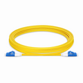3m (10ft) Fiber Patch Cable, 2 Fibers, Short Boot, LC UPC Duplex to LC UPC Duplex, Single Mode (OS2), Riser (OFNR), 2.0mm, Tight-Buffered, Yellow