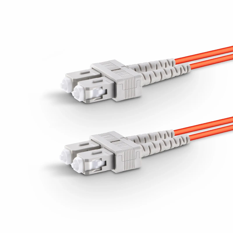 1m (3ft) Fiber Patch Cable, 2 Fibers, SC UPC Duplex to SC UPC Duplex, Multimode (OM2), Riser (OFNR), 2.0mm, Tight-Buffered, Orange