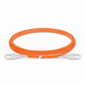 2m (7ft) Fiber Patch Cable, 2 Fibers, SC UPC Duplex to SC UPC Duplex, Multimode (OM2), Riser (OFNR), 2.0mm, Tight-Buffered, Orange