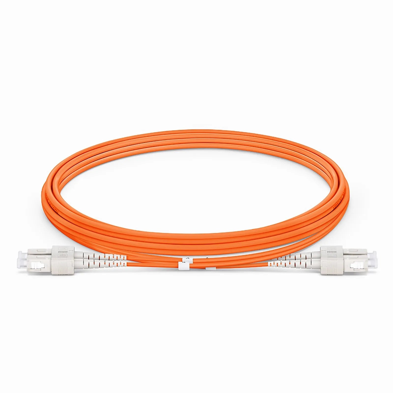 2m (7ft) Fiber Patch Cable, 2 Fibers, SC UPC Duplex to SC UPC Duplex, Multimode (OM2), Riser (OFNR), 2.0mm, Tight-Buffered, Orange