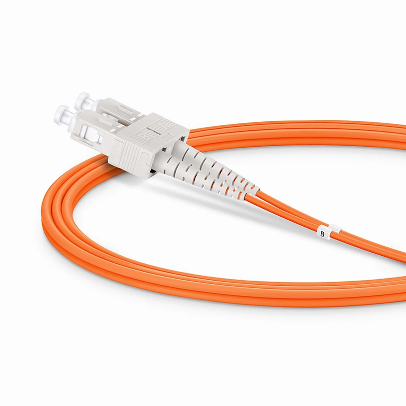 1m (3ft) Fiber Patch Cable, 2 Fibers, LC UPC Duplex to SC UPC Duplex, Multimode (OM2), Riser (OFNR), 2.0mm, Tight-Buffered, Orange