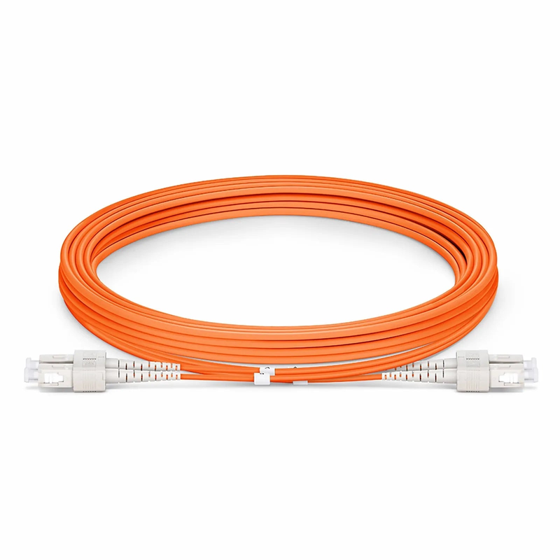 3m (10ft) Fiber Patch Cable, 2 Fibers, SC UPC Duplex to SC UPC Duplex, Multimode (OM2), Riser (OFNR), 2.0mm, Tight-Buffered, Orange