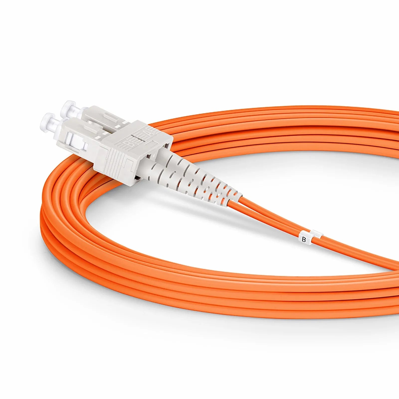 3m (10ft) Fiber Patch Cable, 2 Fibers, SC UPC Duplex to SC UPC Duplex, Multimode (OM2), Riser (OFNR), 2.0mm, Tight-Buffered, Orange