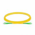 3m (10ft) Fiber Patch Cable, 1 Fiber, SC APC Simplex to SC APC Simplex, Single Mode (OS2), Riser (OFNR), 3.0mm, Tight-Buffered, Yellow