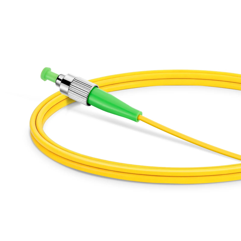1m (3ft) Fiber Patch Cable, 1 Fiber, FC APC Simplex to FC APC Simplex, Single Mode (OS2), Riser (OFNR), 3.0mm, Tight-Buffered, Yellow