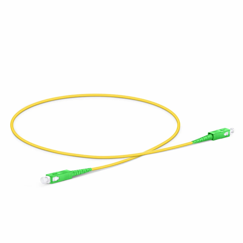 0.5m (1.6ft) Fiber Patch Cable, 1 Fiber, SC APC Simplex to SC APC Simplex, Single Mode (OS2), Riser (OFNR), 3.0mm, Tight-Buffered, Yellow
