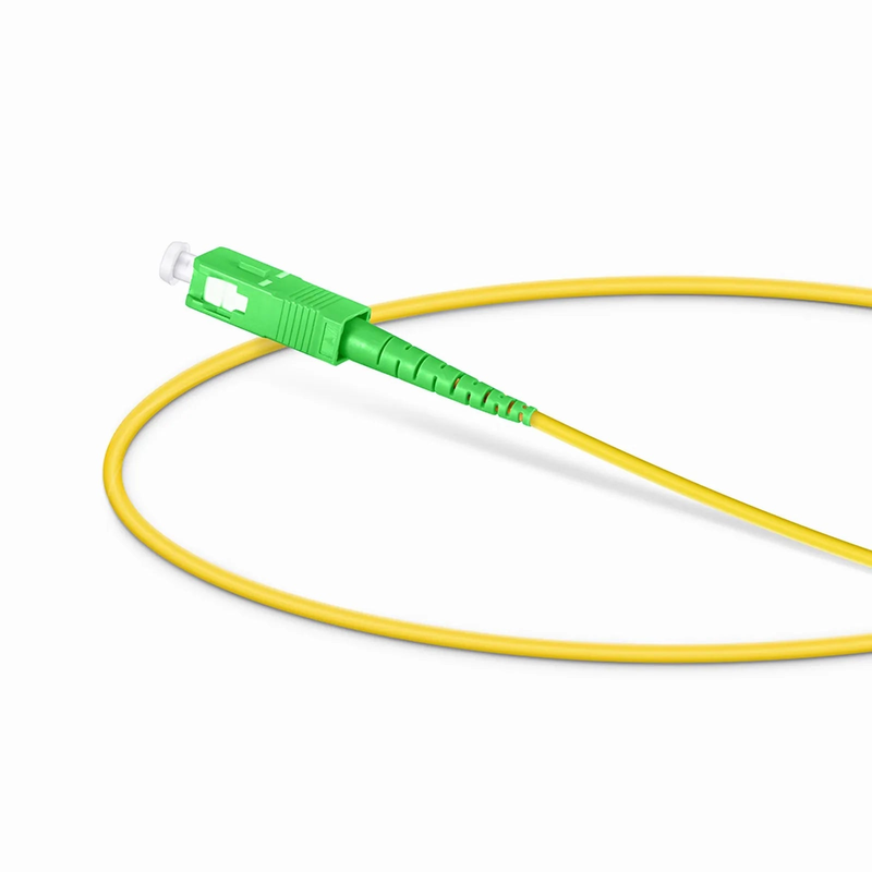 0.5m (1.6ft) Fiber Patch Cable, 1 Fiber, SC APC Simplex to SC APC Simplex, Single Mode (OS2), Riser (OFNR), 3.0mm, Tight-Buffered, Yellow