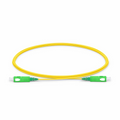2m (7ft) Fiber Patch Cable, 1 Fiber, SC APC Simplex to SC APC Simplex, Single Mode (OS2), Riser (OFNR), 1.2mm, Tight-Buffered, Yellow