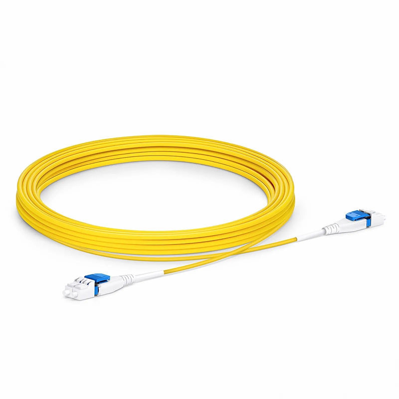 5m (16ft) Fiber Patch Cable, 2 Fibers, LC UPC Duplex to LC UPC Duplex Flat Clip Uniboot, Single Mode (OS2), LSZH, 2.0mm,Yellow