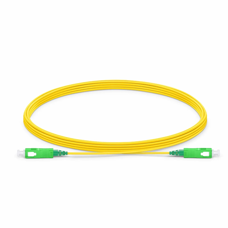 5m (16ft) Fiber Patch Cable, 1 Fiber, SC APC Simplex to SC APC Simplex, Single Mode (OS2), LSZH, 1.2mm, Tight-Buffered, Yellow