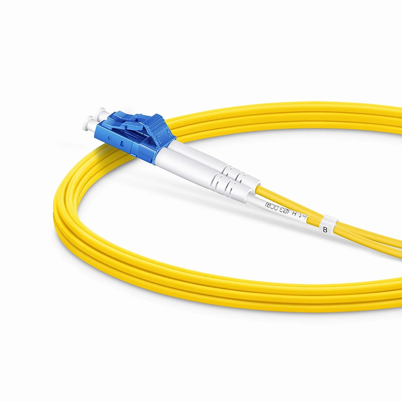 3m (10ft) Fiber Patch Cable, 2 Fibers, LC UPC Duplex to LC UPC Duplex, Single Mode (OS2), Plenum (OFNP), 1.6mm, Tight-Buffered, Yellow