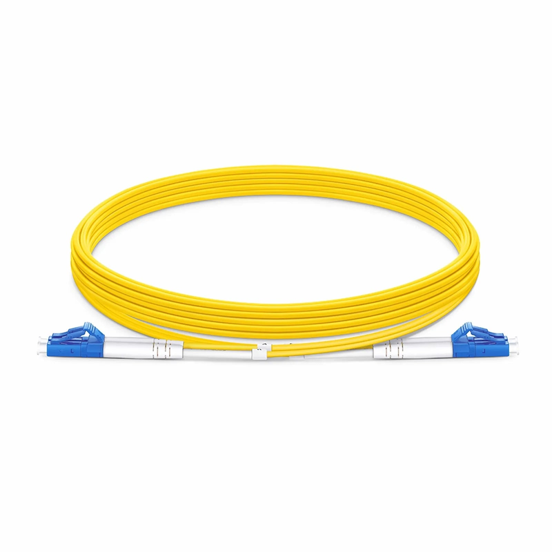5m (16ft) Fiber Patch Cable, 2 Fibers, LC UPC Duplex to LC UPC Duplex, Single Mode (OS2), Plenum (OFNP), 1.6mm, Tight-Buffered, Yellow