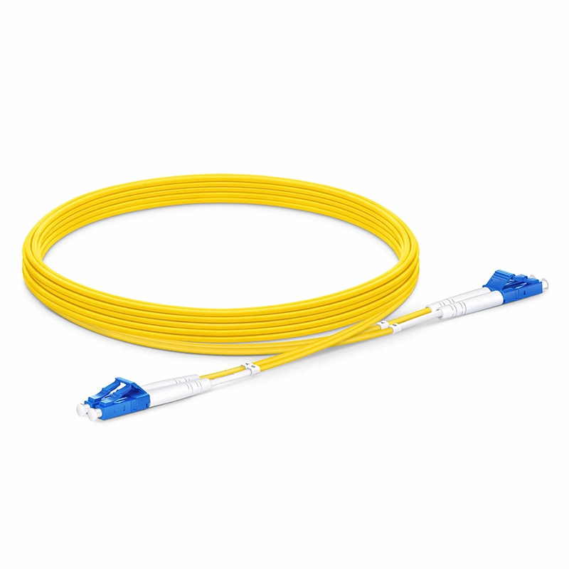 5m (16ft) Fiber Patch Cable, 2 Fibers, LC UPC Duplex to LC UPC Duplex, Single Mode (OS2), Plenum (OFNP), 1.6mm, Tight-Buffered, Yellow